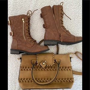 👢 💼 Boots & Bag camel 7-1/2